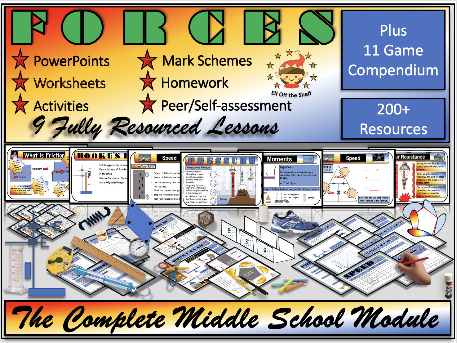 Forces The Complete Middle School Module  9 lessons Plus 11 Games