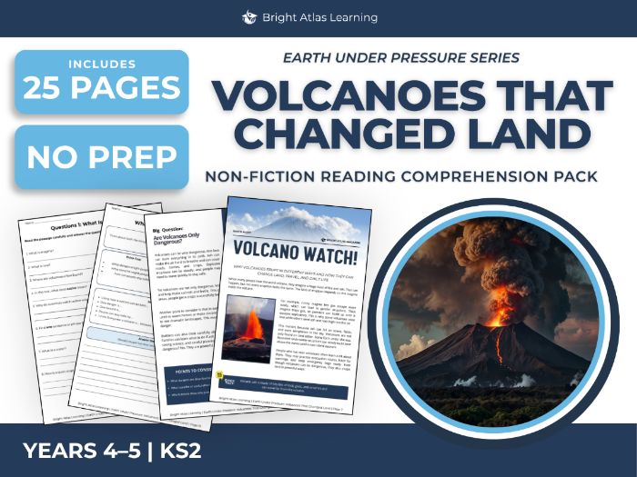 Volcanoes Reading Comprehension | KS2 Years 4 & 5