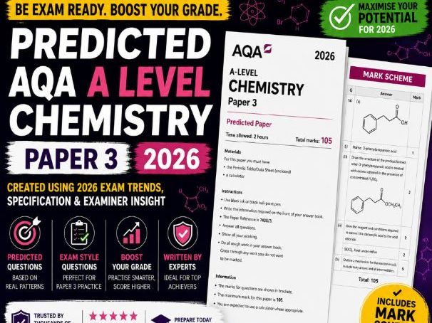 AQA ALevel Chemistry Paper 3 2026 Predicted Paper With Mark Scheme