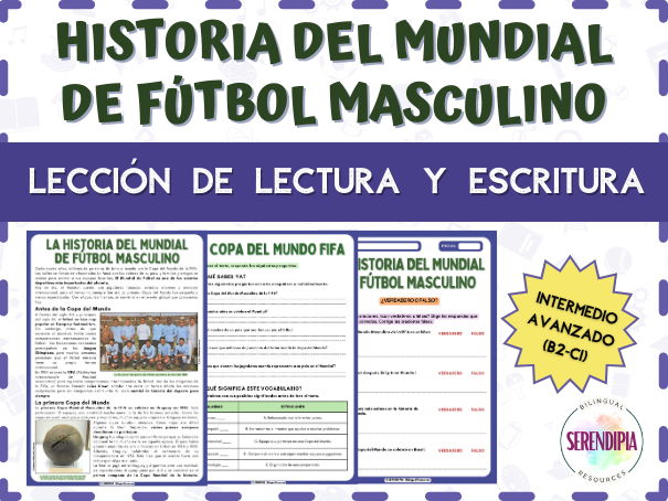 Copa del Mundo de Fútbol Lectura | Men's FIFA World Cup Spanish Reading Comprehension Activities