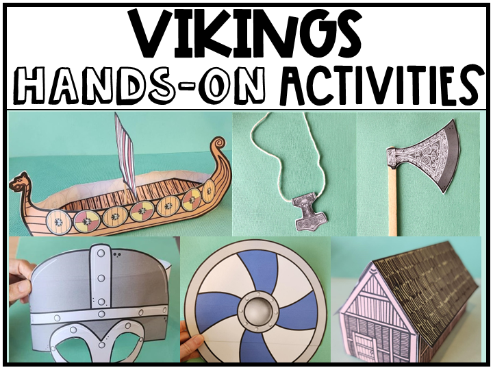Hands-on Vikings Crafts Projects History Activities Pack Longhouse Longship