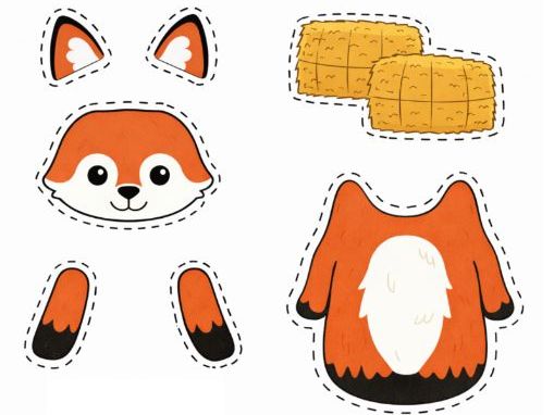 Cut and paste a Fox- Fine Motor Skills