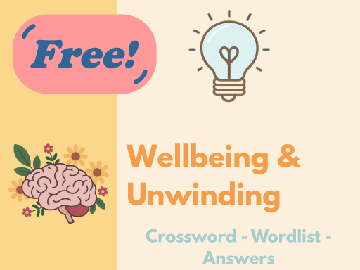 Free -  Wellbeing & Unwinding Crossword – Word List & Answers