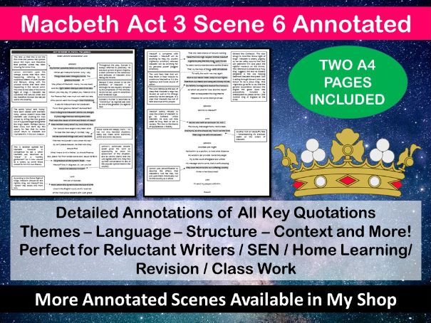 Macbeth Act 3 Scene 6 Annotated