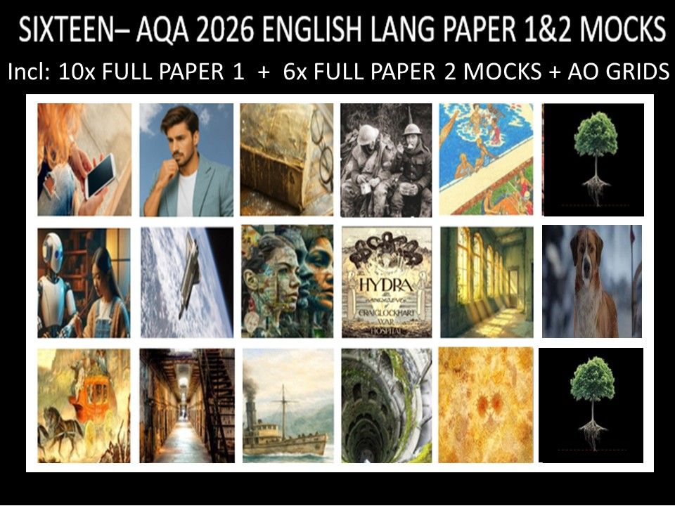 SIXTEEN - AQA PAPER 1 & 2 | 2026 FULL MOCKS | AO GRIDS