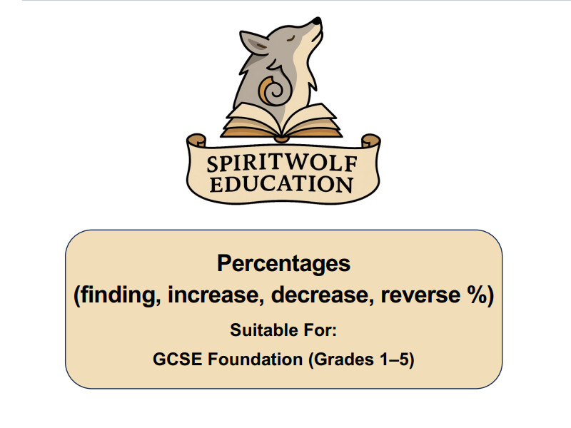 Percentages – GCSE Maths Foundation