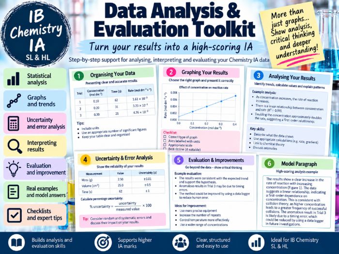 IB DP Chemistry IA Data Presentation, Statistics, Uncertainty & Measurement Toolkit