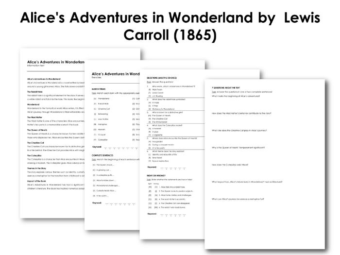 Alice's Adventures in Wonderland by Lewis Carroll (1865) | Teaching
