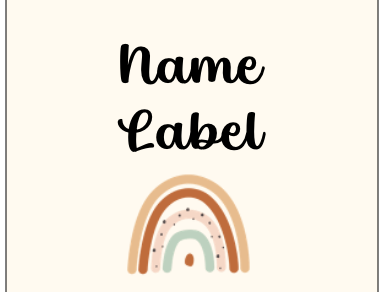 Muted rainbow peg labels