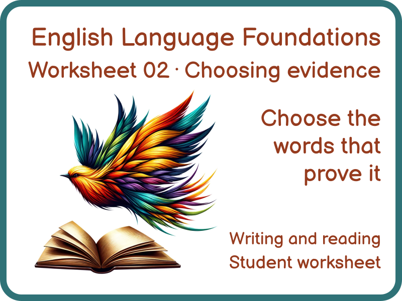 Using Evidence and Quotes Worksheet KS3 GCSE English Language 02