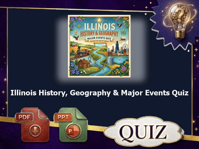 Illinois History, Geography & Major Events Quiz : 57 QUIZ & answer