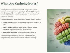 AS Level Biology - Carbohydrates and Lipids