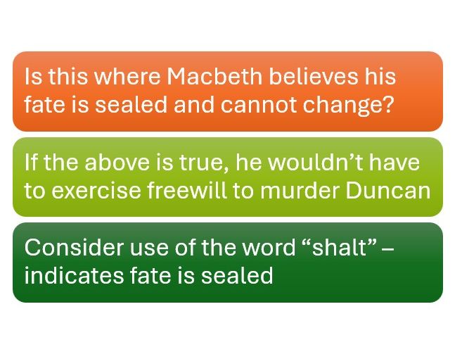 Macbeth Fate and Freewill