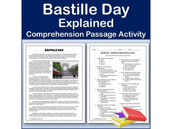 Bastille Day | Reading Comprehension Passage & Activity | Editable