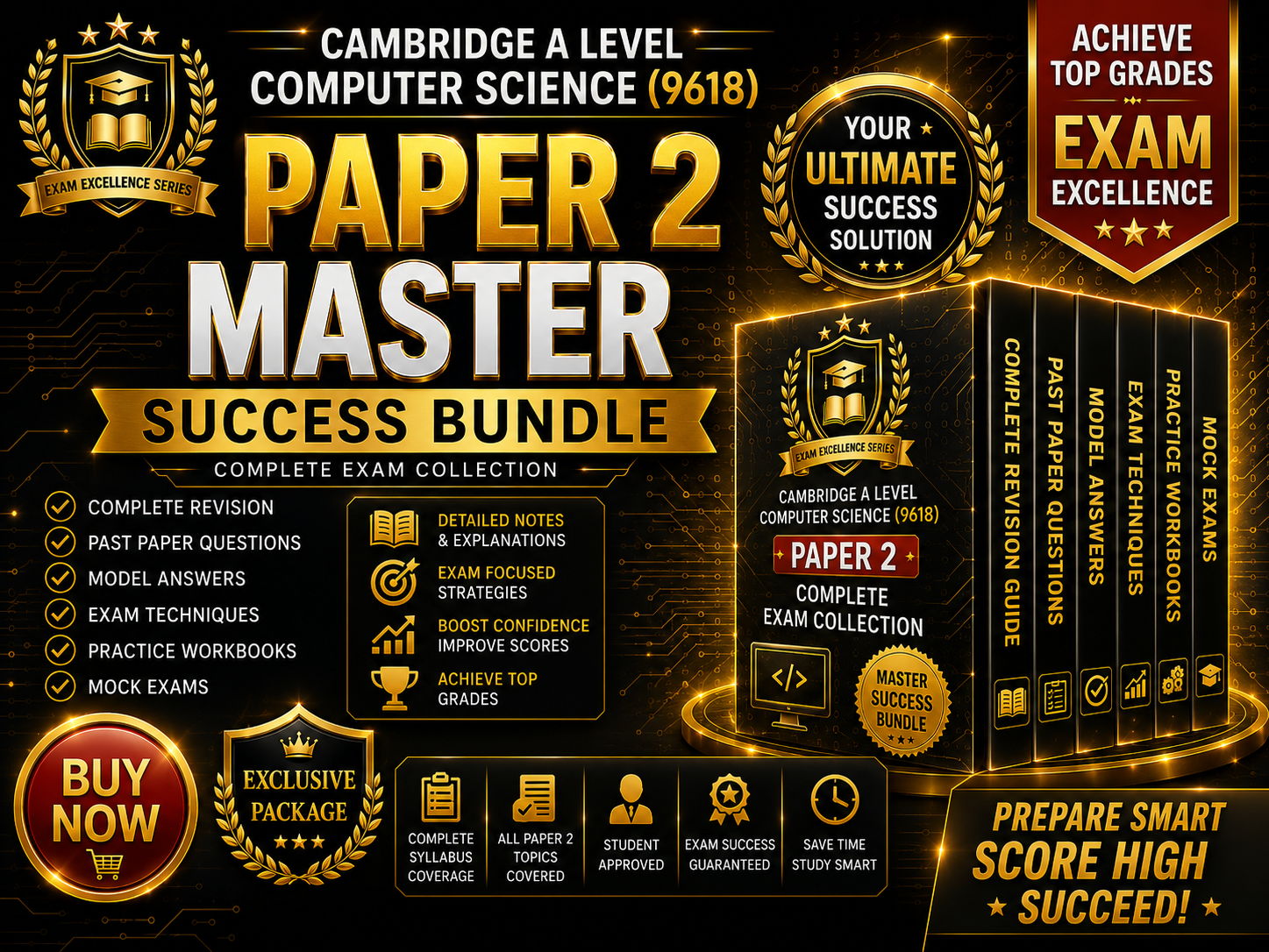 Cambridge A Level Computer Science (9618) Paper 2 Master Success Bundle | Complete Exam Collection