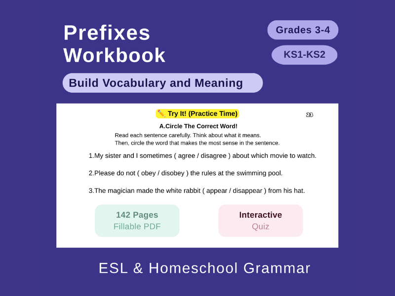 Prefixes: US English (K1-2)