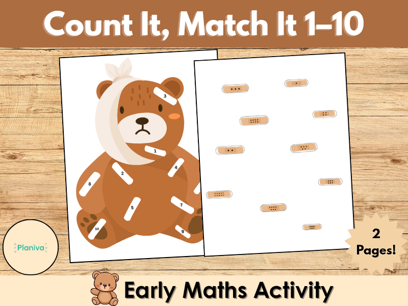 Teddy Bear Count It, Match It 1–10 | Early Maths Activity