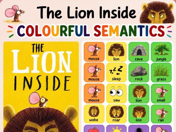 The Lion Inside- colourful semantics- build a sentence