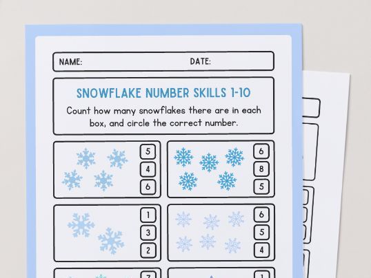 Snowflakes Number Recognition