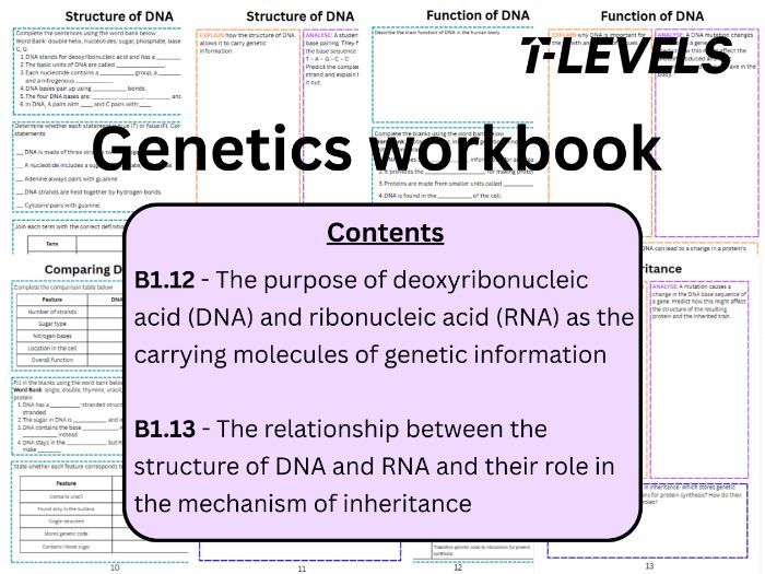 T Level Health Genetics Workbook