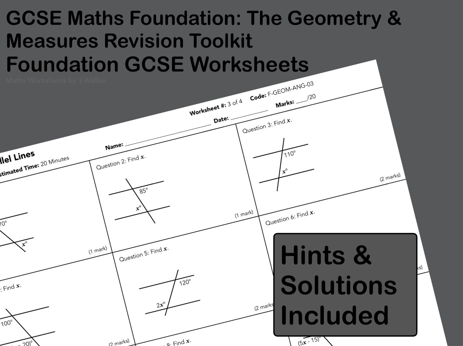 GCSE Maths Foundation: The Geometry & Measures Revision Toolkit