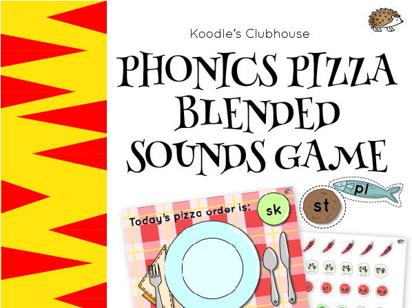 Phonics pizza blended sounds game