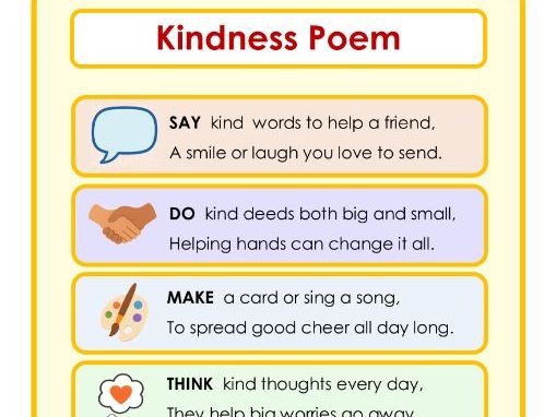 World Kindness Day - Kindness Poem and poem template