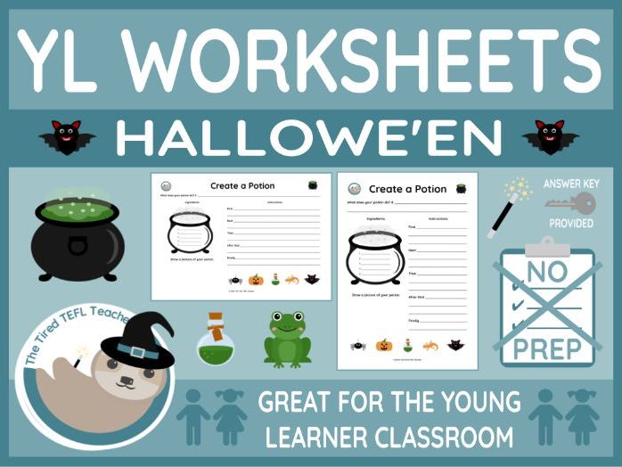 ESL Hallowe'en Create a Magic Potion Worksheet