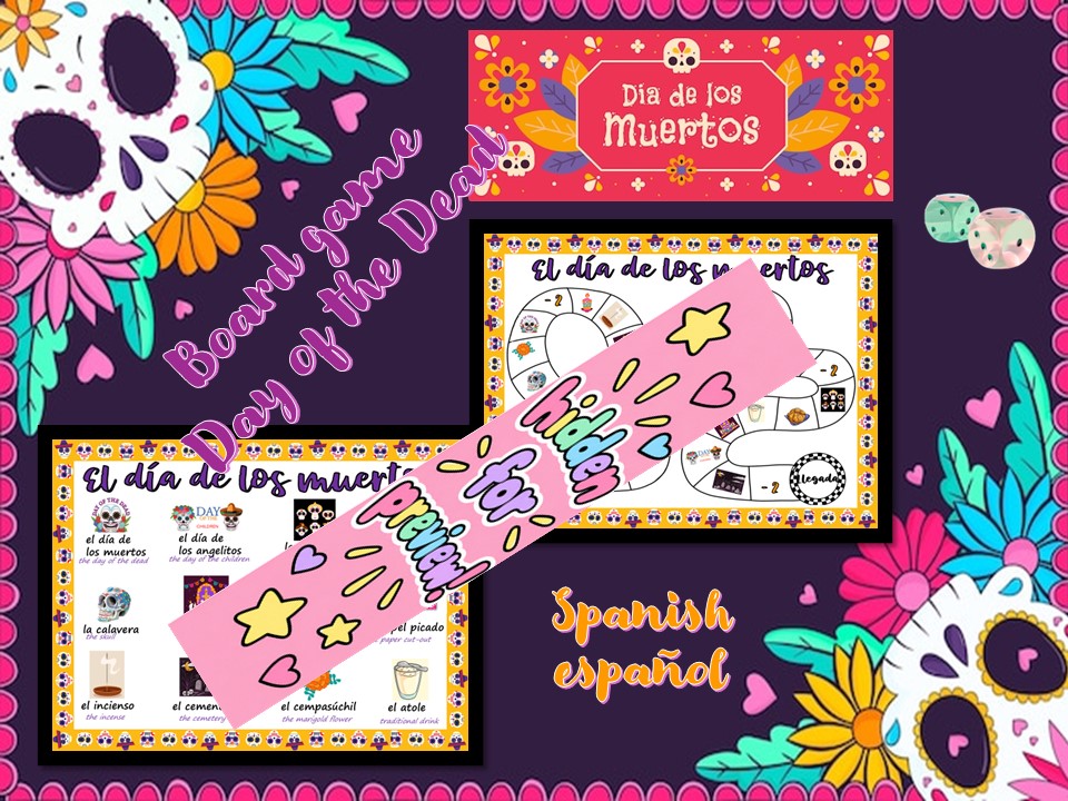 El Día de los Muertos | Day of the Dead board game | board game | Spanish | español