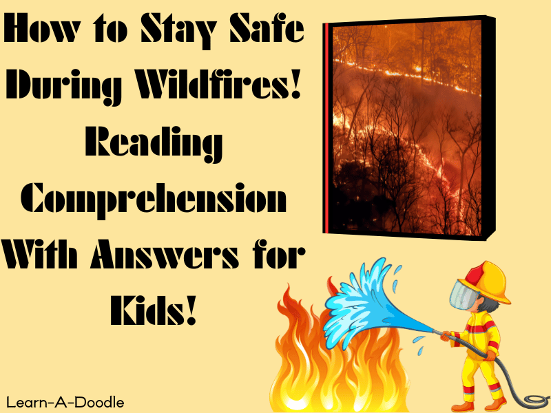 How to Stay Safe During Wildfires! Reading Comprehension With Answers for Kids!