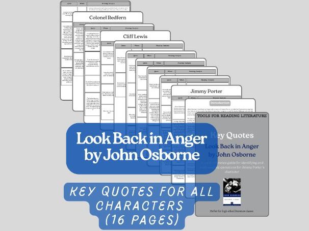 Look Back in Anger: All Characters – The Ultimate Character Quote Bank