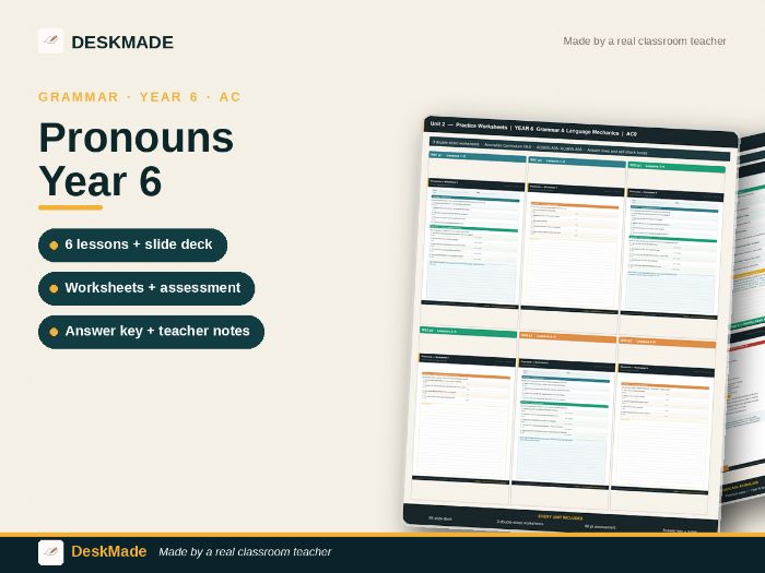 Year 6 Pronouns Unit | Pronoun Case & Intensive Pronouns