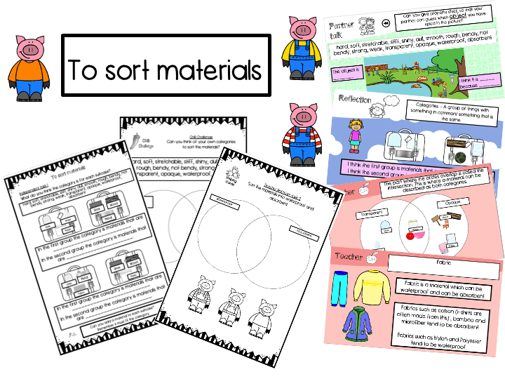 To sort materials.