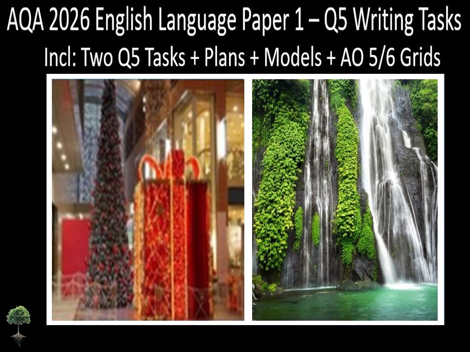 Two Q5 Writing Tasks AQA 2026 English Language Paper 1 | Plans, AO Grids, Models
