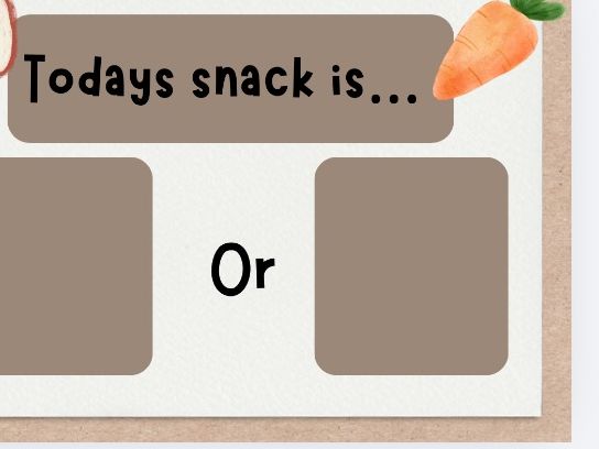 Snack sign - choice