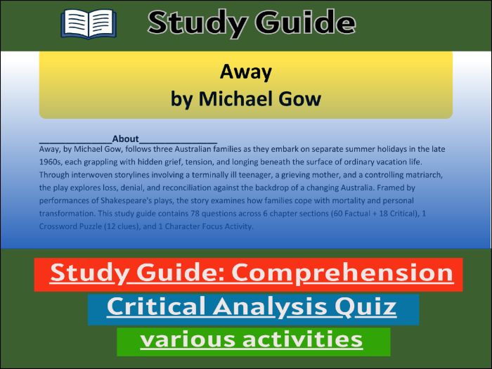 Away by Michael Gow, study guide & Activities