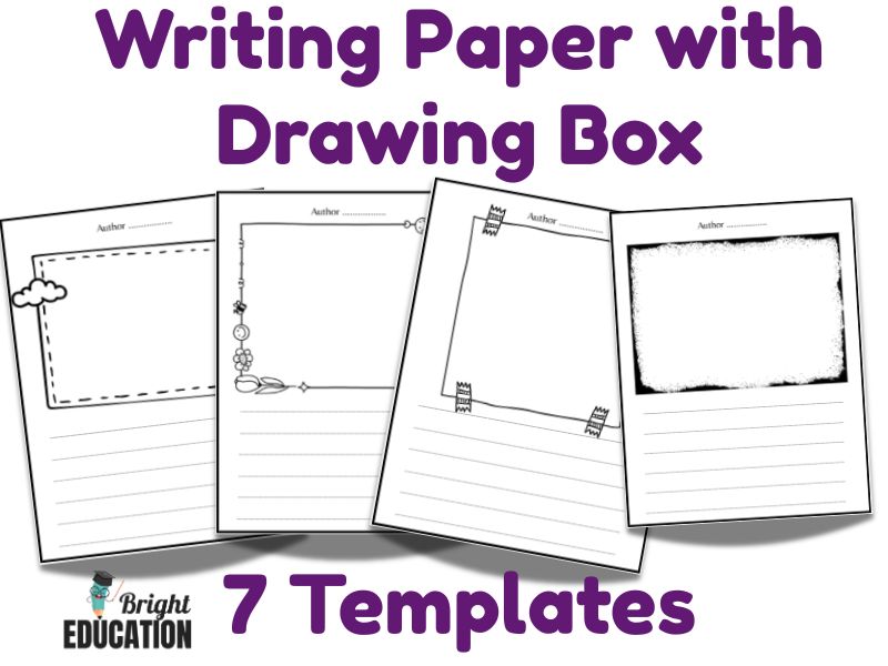 Writing Paper with Drawing Box Themed Writing Templates