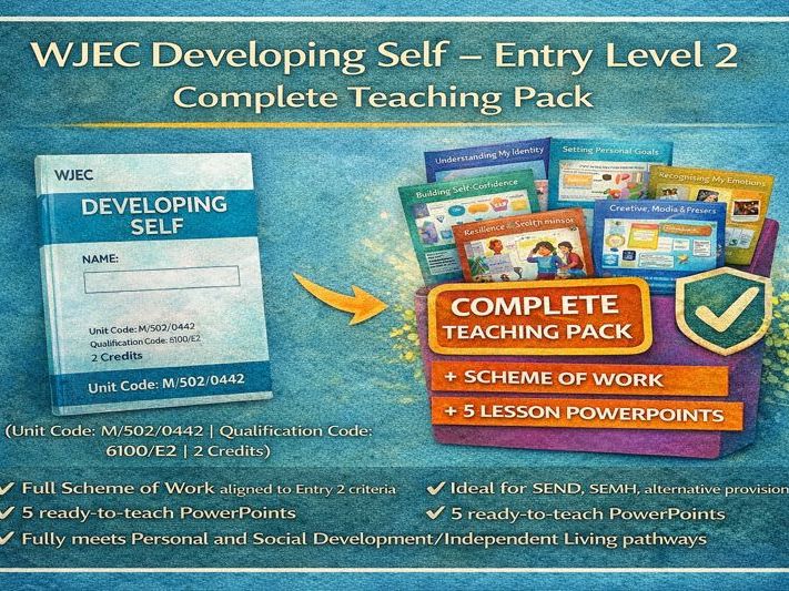 WJEC Developing Self – Entry Level 2-  Complete Teaching Pack with Scheme of Work & PowerPoints