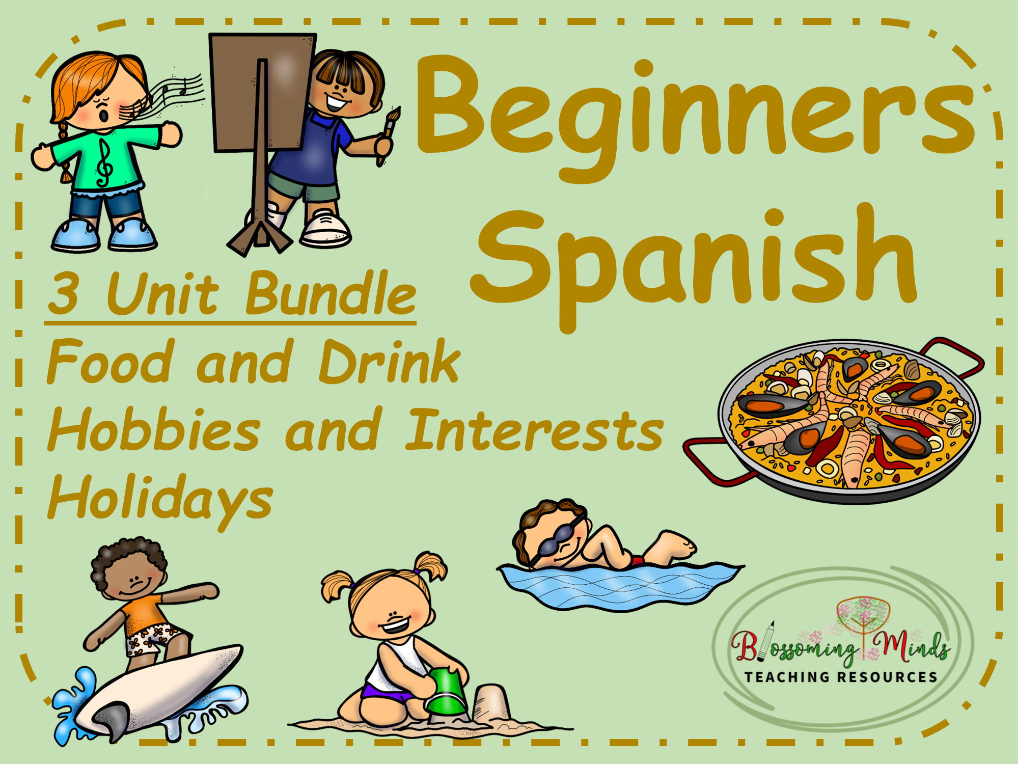 KS2 Beginners Spanish Bundle - Food, Hobbies and Holidays