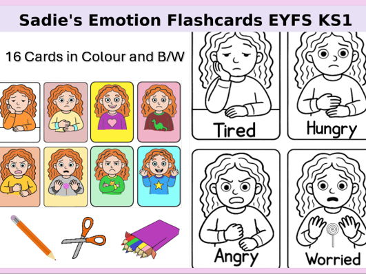 Sadie's Emotions + Feelings Flashcards