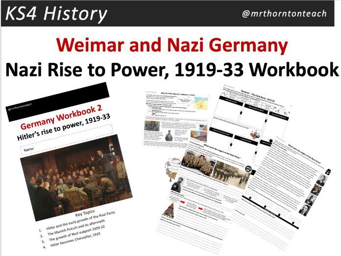 GCSE Rise of Nazis Booklet, Edexcel Workbook