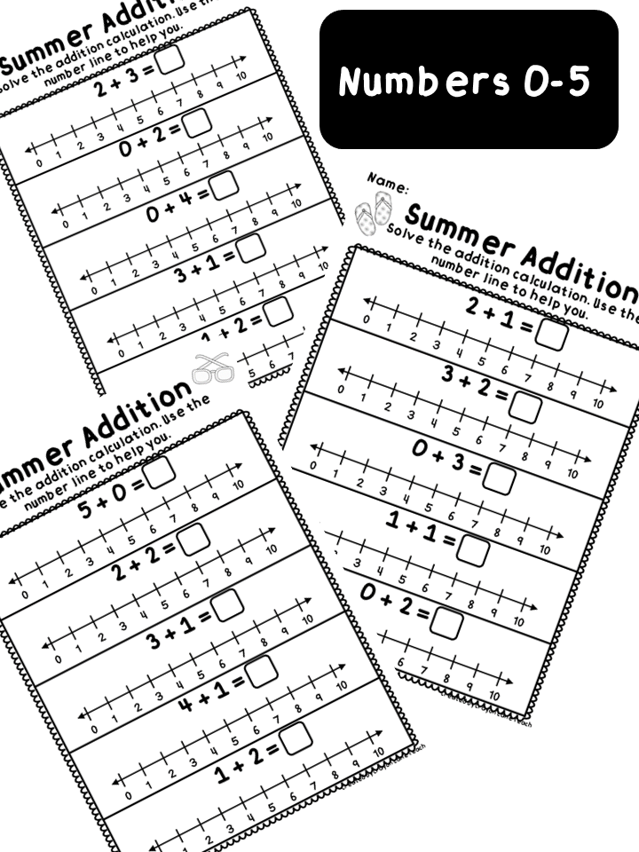 addition with number lines within 20 summer ks1 year 1
