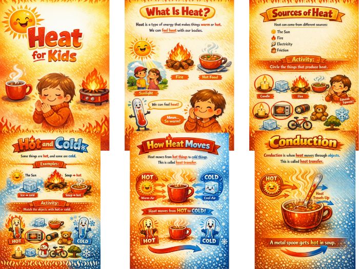 Heat for Kids | Thermal Energy Worksheets | KS2 Science | STEM Activities | Age 7–11 | Printable PDF