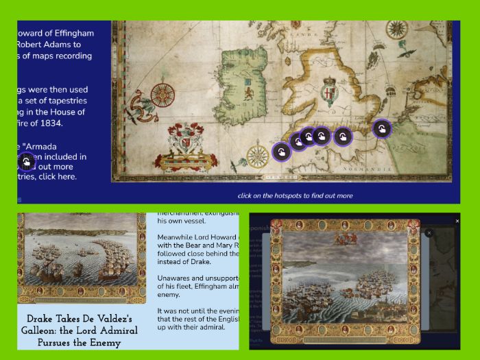 The Spanish Armada: Interactive Hotspot Map with Armada Tapestries (KS3/KS4)
