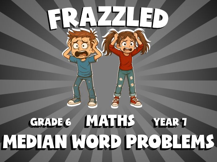 Median Word Problems FRAZZLED Maths Game | No-Prep Year 7 Review Activity