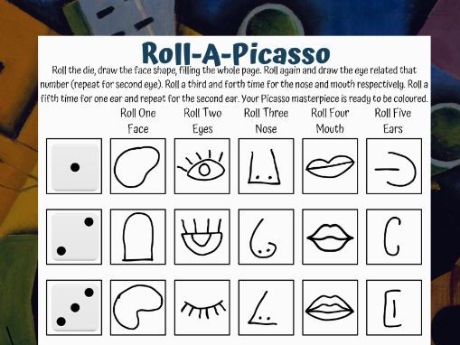 Roll A Picasso Worksheet Resultado De Imagem Para Roll A Picasso Roll A Picasso Worksheet Resultado De Imagem Para Roll A Picasso