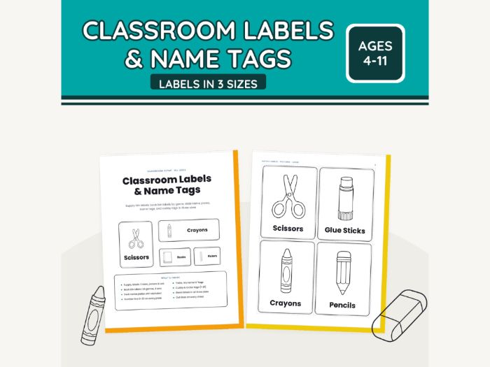 Classroom Labels and Name Tags for Primary