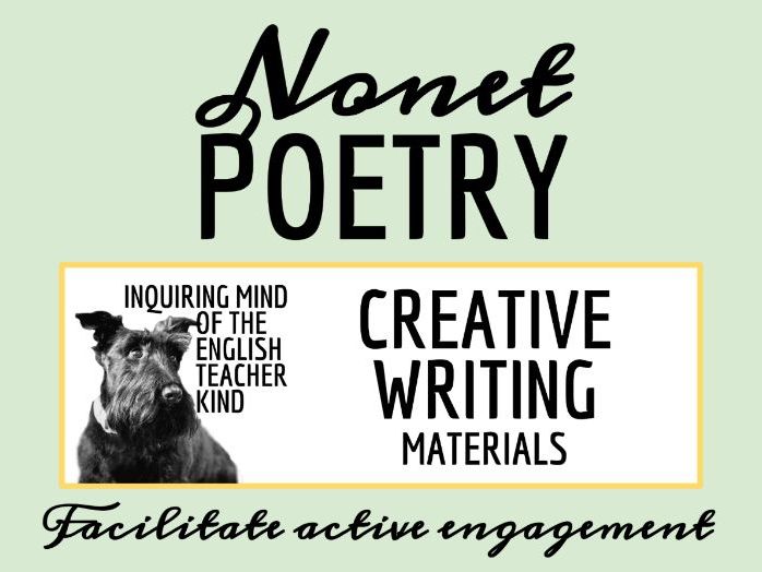Nonet Poetry Activity with Outline and Exemplar for Creative Writing