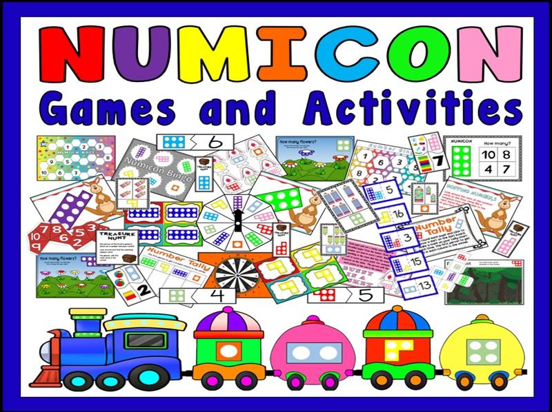 NUMICON GAMES ACTIVITIES- NUMBERS TEACHING RESOURCES EYFS KS1 ADDITION MATHS