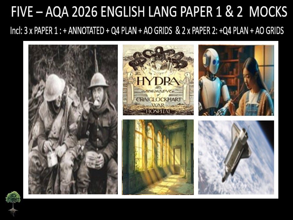 FIVE - AQA PAPER 1 & 2 | 2026 FULL MOCKS | ANNOTATED | Q4 PLAN | AO GRIDS